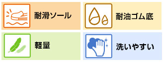 厨房シューズ(KG-RC11)の機能