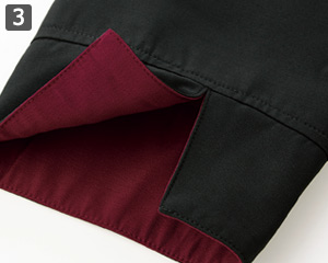 ショップコート(33-jt6804)の商品詳細「袖裏の配色仕上げ」