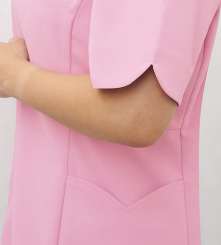 袖口・脇ポケット口デザインカット仕様のイメージ図