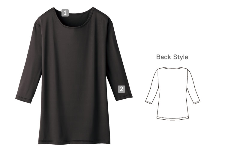 七分袖インナーTシャツ[男女兼用](01-WH90029) | 株式会社自重堂