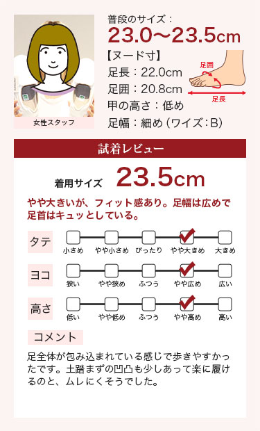 スタッフ着用コメント