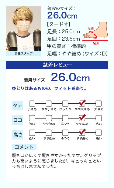 スタッフ着用コメント