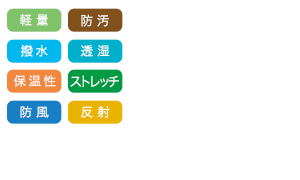 防風ストレッチライトウォームジャケット 6626の素材