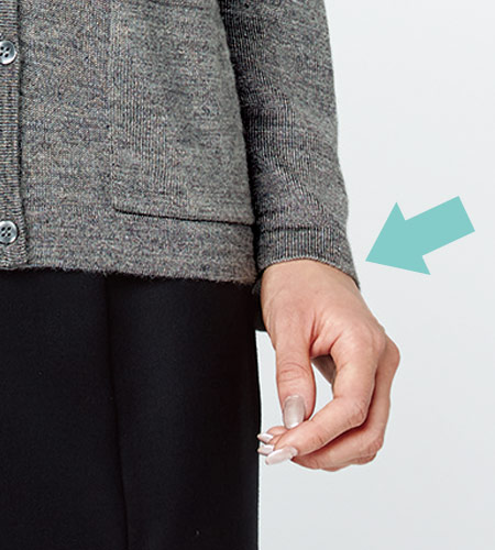 袖口のリブの画像