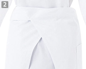 ソムリエエプロンのポイント②すっきりとした後ろ姿