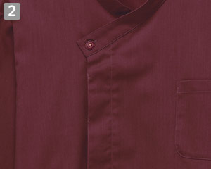 和風シャツのポイント②比翼ボタン