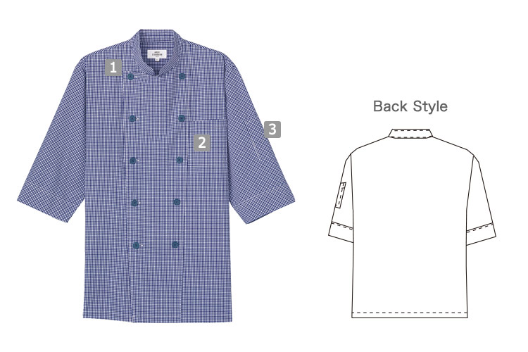 七分袖コックシャツ(31-AS8523)の商品詳細