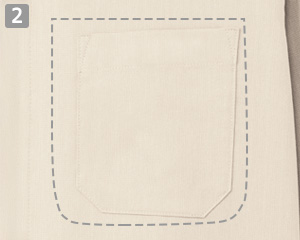 七分袖和風シャツ(31-AS9200)の商品詳細「左胸ポケット」