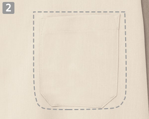 七分袖和風シャツ(31-AS9201)の商品詳細「左胸ポケット」