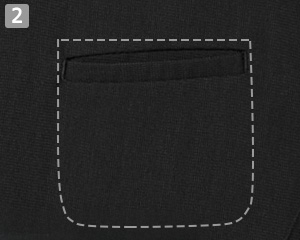 長袖コックシャツ(31-AS9202)の商品詳細「左胸ポケット」