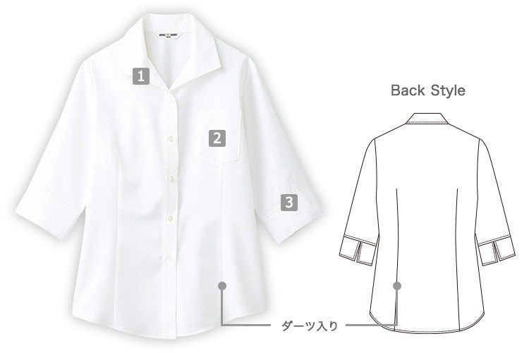 七分袖ブラウス(31-BL6816)の商品詳細