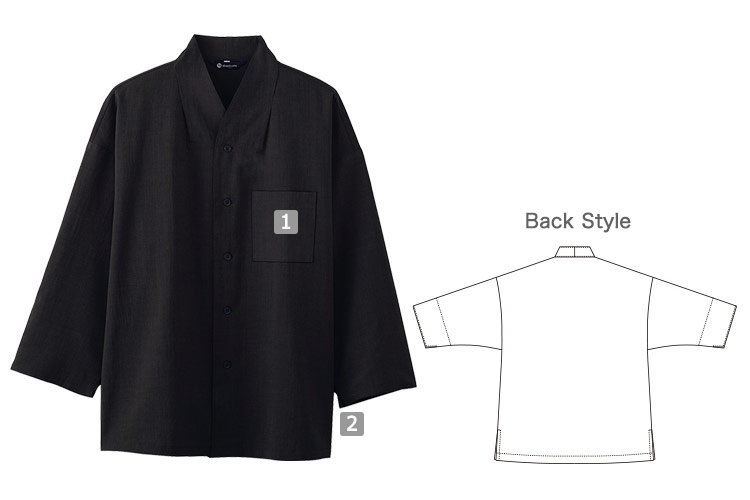 八分袖和風シャツ(31-DN8501)の商品詳細