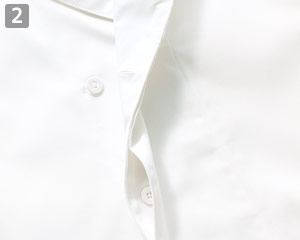 八分袖白衣(31-DN8906)の商品詳細「比翼仕立て」