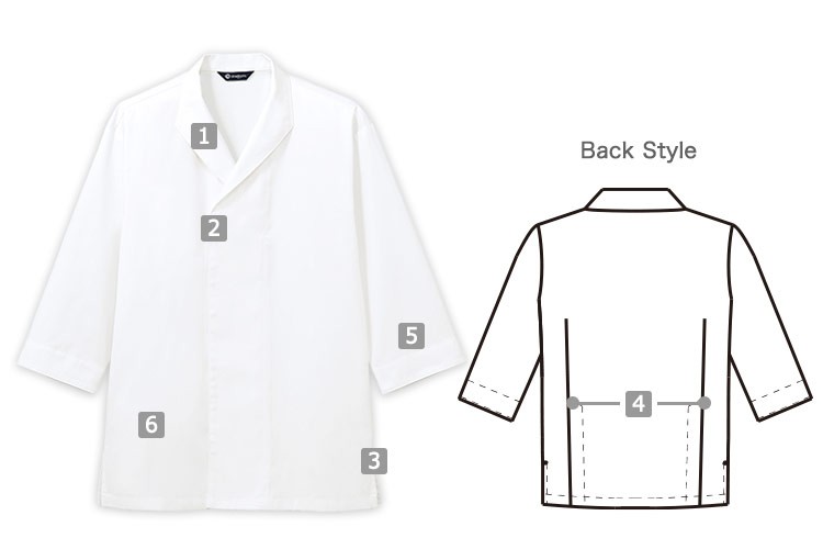 八分袖白衣(31-DN8907)の商品詳細