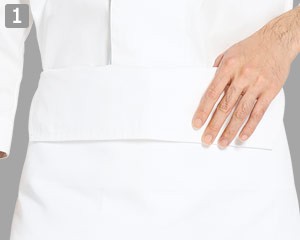 前掛け(31-DN8913)の商品詳細「腰紐隠し仕様」