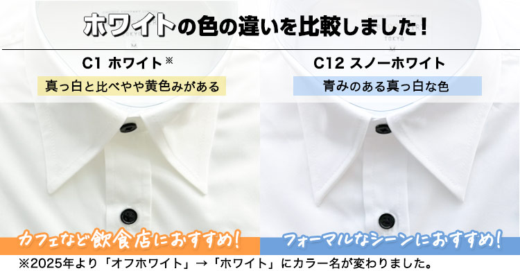 ホワイトの色の違いを比較