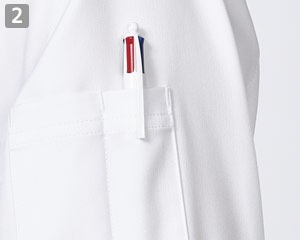 空調服長袖コックコート(31-KC8716)の商品詳細「左袖ペン差しポケット」
