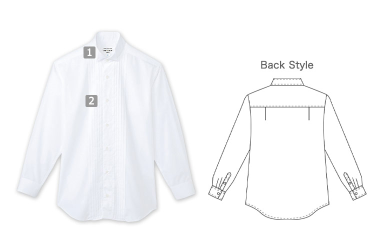 ピンタックウイングカラーシャツ(31-KM4092)の商品詳細