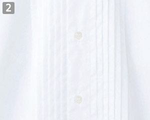 ピンタックウイングカラーシャツ(31-KM4092)の商品詳細「華やかな胸元」