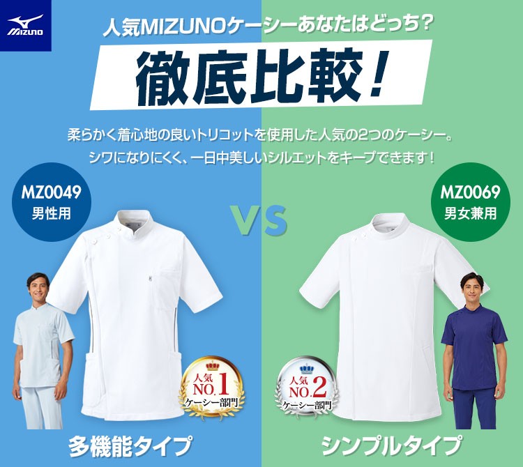 ケーシー人気No.1とNO.2の比較イメージ