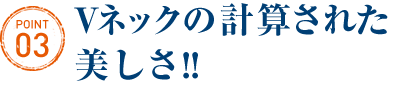 Vネックの計算された美しさ!