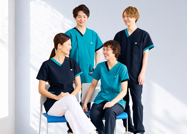 MIZUNO 最安スクラブ 理由3 後ろ姿もきれいなレディースファスナースクラブ