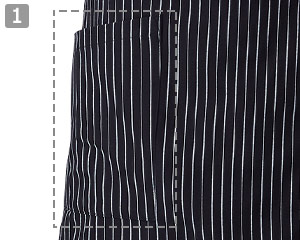 ショートエプロン(31-T7933)の商品詳細「両脇ポケット」