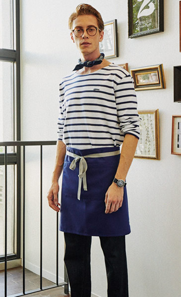 腰巻エプロン(31-T8340)のコーディネート例