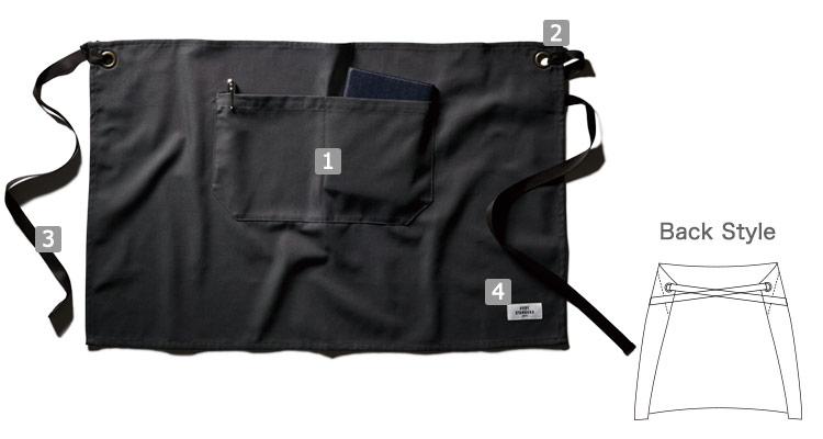 腰巻エプロン(31-T8340)の商品詳細