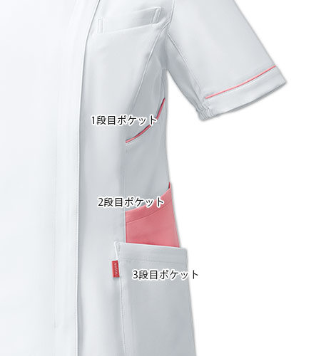 たくさん入る三段ポケット