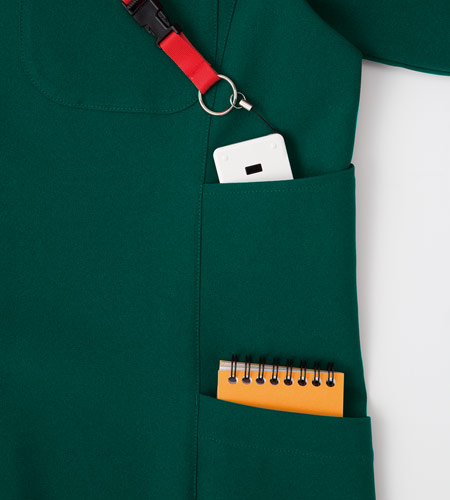 2段のサイドポケットのイメージ図