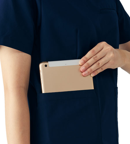 大容量の両脇ポケットのイメージ図