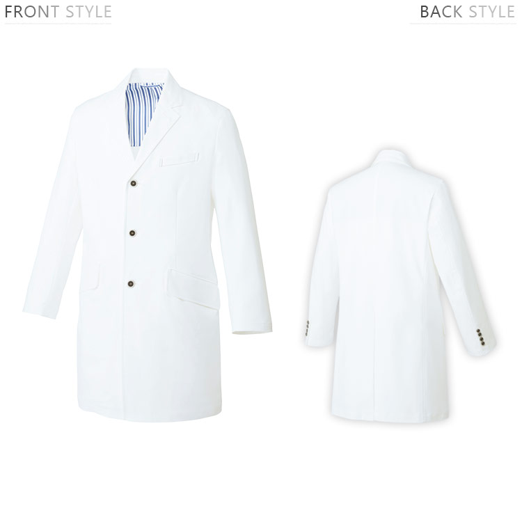 ドクターコートの正面スタイル、背面スタイル