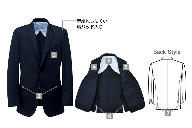 ウォッシャブルニットジャケット(32-11222)の詳細