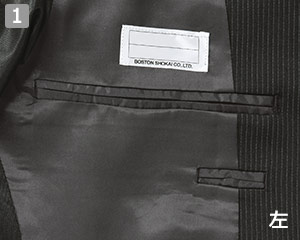 ニットジャケットのポイント①左胸内ポケット