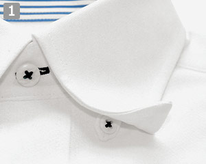 半袖ニットシャツ(32-23309)の商品詳細「襟裏ボタン付き」