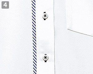 半袖ニットシャツ(32-23309)の商品詳細「前立てのストライプ」