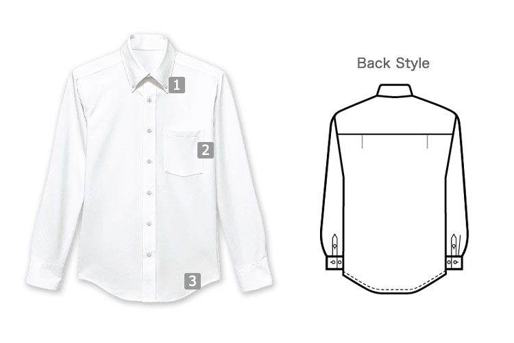 長袖ボタンダウンカラーニットシャツ(32-24308)の商品詳細