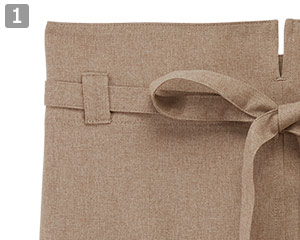 ラップエプロン(32-27206)の商品詳細「腰紐ループ付き」