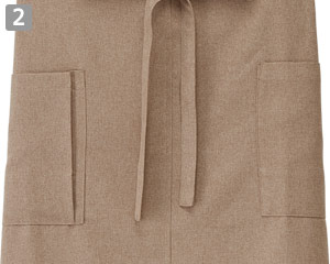 ラップエプロン(32-27206)の商品詳細「左右マチ付きポケット」