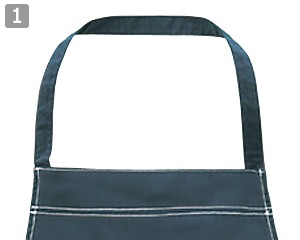 胸当てエプロン(32-27340)の商品詳細「肩紐ボタン調節」