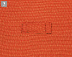 風格子作務衣③ネームプレートループ