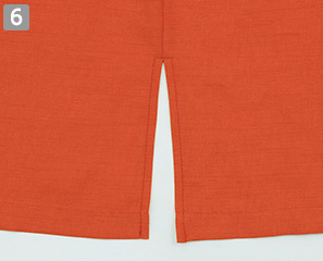 風格子作務衣⑥両脇スリット入り