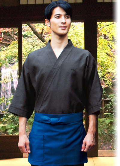 作務衣風格子上衣[男女兼用](32-41305) | 株式会社ボストン商会