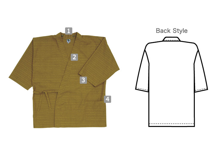 作務衣上衣(32-41307)の商品詳細