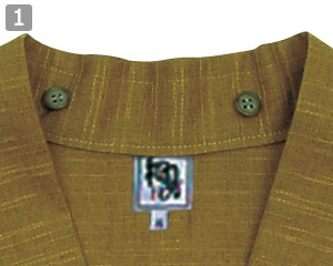 作務衣上衣(32-41307)の商品詳細「替衿用ボタン」