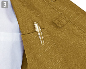 作務衣上衣(32-41307)の商品詳細「内ポケット、内ヒモ」