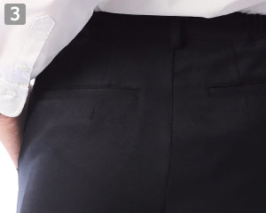 パンツ(33-AN454)のポイント③両後片玉緑ポケット