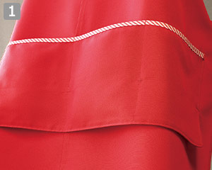 ショート丈前掛けエプロン(33-ca1409)の商品詳細「実用的なポケット」