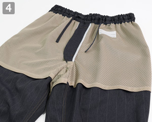 ホッピングパンツ(33-DL723)の商品詳細「透け対策白茶メッシュ」